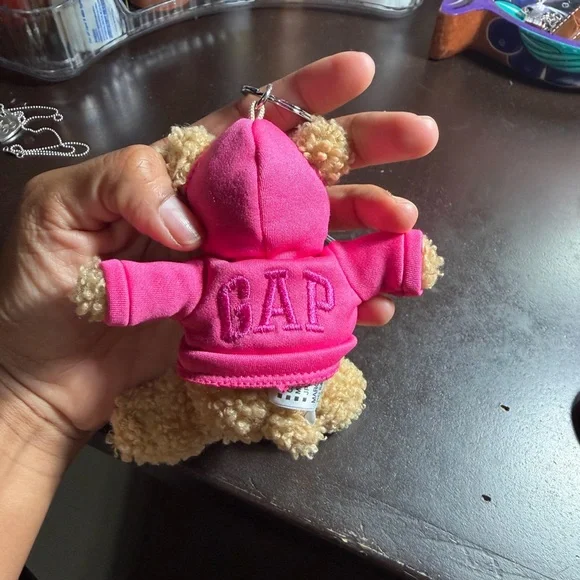 GAP Fuchsia Teddy Bear Keychain - Picture 3 of 3
